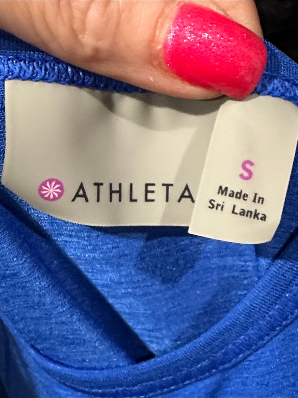 Athleta Blue Layered Racerback Tank Top - Picture 3 of 5